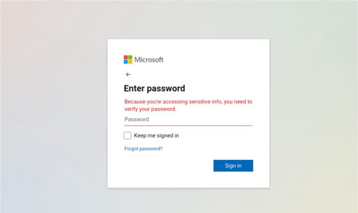 Phishing attack